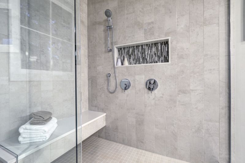 Corner Shower with Shelving